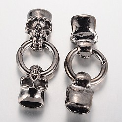 Черный Цвет Металла Череп латунные пружинные кольца, уплотнительные кольца, металлический черный , 6 датчик, 58 мм
