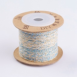 Colorido Cables de hilo de algodón, cordón de macramé, para la fabricación de la joyería, colorido, 1 mm, aproximadamente 21.87 yardas (20 m) / rollo
