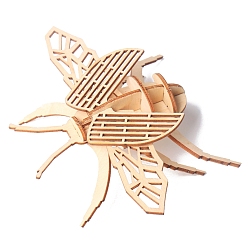 Beetle Insecto 3d rompecabezas de madera simulación animal ensamblaje, diy modelo de juguete, para niños y adultos, escarabajo, producto terminado: 17x17x17 cm