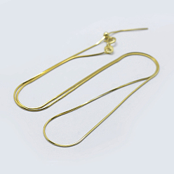 Золотой 925 ожерелья из стерлингового серебра, со стопорными бусинками и застежками с пружинными кольцами, с печатью 925, золотые, 18 дюйм (45 см), отверстие : 2 мм, штифты : 0.8 мм