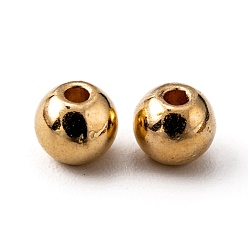 Golden Tibetan Style Alloy Beads, Cadmium Free & Lead Free, Round, Golden, 5x4mm, Hole: 1mm