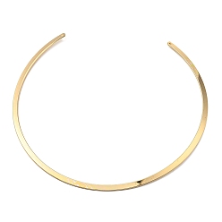Light Gold Fabrication de collier à maillons en fer, collier rigide minimalisme, convient au charme du connecteur, or et de lumière, 0.4 cm, Trou: 1.5mm, diamètre intérieur: 5 pouce (12.7 cm)