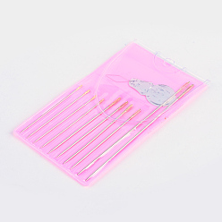 Pink Aiguilles de fer, avec des dispositifs d'aiguille à coudre enfileur, rose, 51~75x0.8~1mm