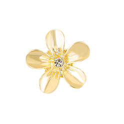 Golden Alloy Sakura Flower Watch Band Studs, Metal Nails for Watch Loops Accesssories, Golden, 1.1x1.1cm