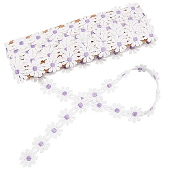Lilas Ruban polyester gorgecraft, pour les garnitures de dentelle de rideau, marguerite, lilas, 1 pouces (25 mm), environ 5 yards / carte (4.57 m / carte)