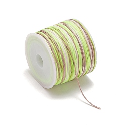 Весенне-зеленый 50сегментный окрашенный нейлоновый китайский шнур для вязания узлов, для изготовления ювелирных изделий DIY, весенний зеленый, 0.8 мм, около 54.68 ярдов (50 м) / рулон