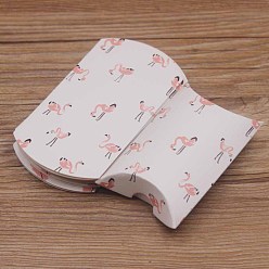Crane Almohadas de papel cajas de dulces, cajas de regalo, para favores de la boda baby shower suministros de fiesta de cumpleaños, patrón de grúa, 8x5.5x2 cm