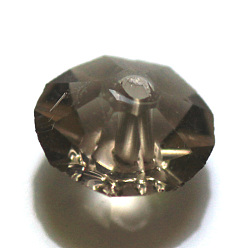 Серый Имитация Австрийские кристаллические шарики, класс AAA, граненые, плоско-круглые, серые, 4.5x2.5 мм, отверстие : 0.7~0.9 мм