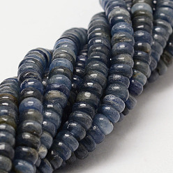 Kyanite Rondelle Natural Kyanite/Cyanite/Disthene Bead Strands, 10x4~6mm, Hole: 1mm, about 103pcs/strand, 15.7 inch