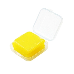 Amarillo 6 piezas de arcilla de pegamento de silicona, para la pintura de diamantes, plaza, amarillo, 25x25 mm