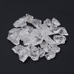 Cristal de Quartz Perles brutes naturelles en cristal de quartz naturel, perles de cristal de roche, pour culbuter, décoration, polir, enroulement de fil, guérison par les cristaux wicca et reiki, pas de trous / non percés, nuggets, 30~50x32~38x19~26mm, environ30 pcs / 1000 g
