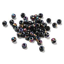 Colorful Glass Seed Beads, AB Color, Rondelle, Colorful, 4x3mm, Hole: 1.2mm 368pc/bag.