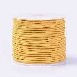 Orange Elastic Cord, Polyester Outside and Latex Core, Orange, 2mm, about 54.68 yards(50m)/roll, 1roll/box