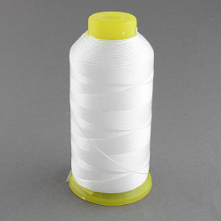 Blanc Polyester fil à coudre, blanc, 0.4 mm, environ 1100 m/rouleau