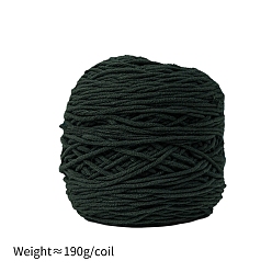 Verde Oliva Oscura Hilo de algodón con leche de 190g y 8capas para alfombras con mechones, hilo amigurumi, hilo de ganchillo, para suéter sombrero calcetines mantas de bebé, verde oliva oscuro, 5 mm