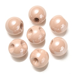 PeachPuff Opaque Acrylic Beads, Round Ball Bead, Top Drilled, PeachPuff, 19x19x19mm, Hole: 3mm