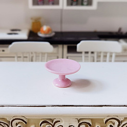 Perlas de Color Rosa Adornos de bandeja de frutas en miniatura de porcelana, accesorios de casa de muñecas micro jardín paisajístico, simulando decoraciones de utilería, rosa perla, 25x15 mm