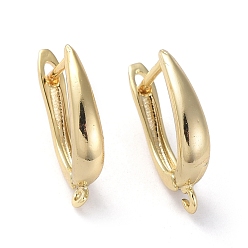 Golden Brass Hoop Earring Findings with Latch Back Closure, with Horizontal Loop, Golden, 20.5x3.5x13mm, Hole: 1.2mm, Pin: 1mm