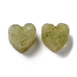 Перидот Кабошоны из натурального перидота, сердце, 6~7x6~6.5x3 мм