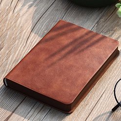 Indian Red PU Leather Notebook, with Paper Inside, for School Office Supplies, Rectangle, Indian Red, 14.6x10.5cm