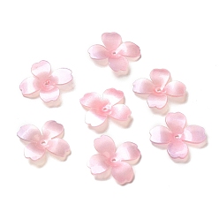 Бледно-Розовый Цветок шарик крышка, для изготовления ювелирных изделий DIY, розовый жемчуг, 23~24x2~3 мм, отверстие : 1.4~1.5 мм