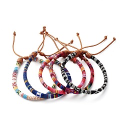 Mixed Color Ethnic Cord Anklet for Girl Women, Adjustable Cloth Rope Anklet, Mixed Color, Inner Diameter: 2.95~3.74 inch(75~95mm)