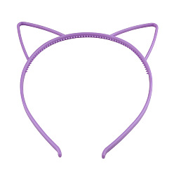 Pourpre Moyen Bandes de cheveux en plastique oreille de chat mignon, accessoires de cheveux pour les filles, support violet, 165x145x6mm