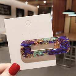 Colorful Cellulose Acetate Alligator Hair Clips, Hollow Out Hair Accessories for Girls Women, Rectangle, Colorful, 70mm
