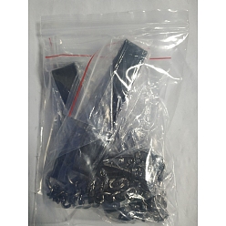 Negro Chgcraft 2 tamaños de cinta para bolso de cuero de pu, con cadena y cierres de hierro, accesorios de reemplazo de bolsa, negro, 60~100 cm, 3 PC / sistema