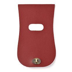 Rouge Housse de sac en simili cuir, avec fermoirs en alliage à verrouillage par rotation, accessoires de remplacement de sac, rouge, 23.1x13.5x0.15~22 cm, Trou: 1mm