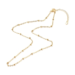 Golden 304 Stainless Steel Satellite Chains Necklace, Golden, 18-1/8(46cm), 3mm