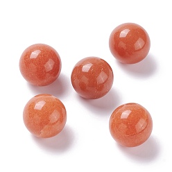 Red Aventurine Natural Red Aventurine Beads, No Hole/Undrilled, for Wire Wrapped Pendant Making, Round, 20mm