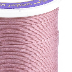Flamingo Nylon 66 Coated Beading Threads for Seed Beads, Flamingo, 0.1mm, about 54.68 yards(50m)/roll