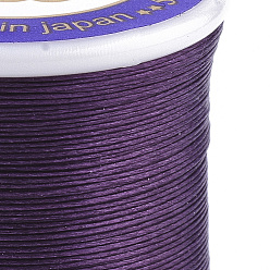 Фиолетовый Нейлоновые 66 нитки с покрытием для бисера, фиолетовые, 0.1 мм, около 54.68 ярдов (50 м) / рулон