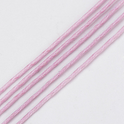 Perlas de Color Rosa Cordón de algodón encerado, rosa perla, 1.5 mm, aproximadamente 360 yarda / paquete (330 m / paquete)