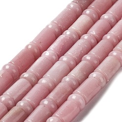 Розовый Опал Натуральный розовый опал бусы пряди, колонка, 8~10x6~7 мм, отверстие : 1~1.2 мм, около 59~65 шт / нитка, 15.24~15.87 дюйм (38.7~40.3 см)