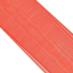 Orange Red Polyester Organza Ribbon, Orange Red, 1/4 inch(6mm), 400yards/roll(365.76m/group)