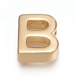 Letter B Charmes en laiton, plaqué longue durée, lettre, letter.b, b: 9x7.5x3mm, Trou: 1.6mm