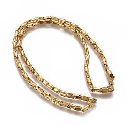 Golden 304 Stainless Steel Chain Necklaces, with Lobster Claw  Clasps, Golden, 23.6 inch(60cm), 4mm