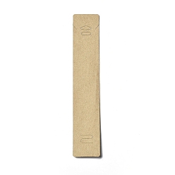 Bronze Cartes d'affichage de bijoux de papier, pour le rangement des colliers, rectangle, tan, 19x3.5x0.03~0.05 cm, trou: 13x6 mm et 12.5x3 mm