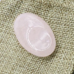 Cuarzo Rosa Tablas de gua sha de cuarzo rosa natural, herramientas de masaje de raspado, gua sha herramientas faciales, oval, 40x25 mm