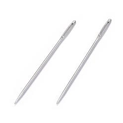 Platinum Carbon Steel Sewing Needles, Platinum, 5.2x0.2cm, about 30~35pcs/bag