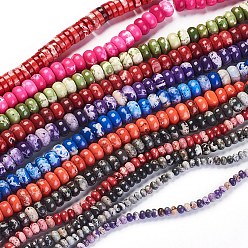 Couleur Mélangete Brins de perles de magnésite naturelle, teint, formes mixtes, couleur mixte, 4.5~10.5x3~6mm, Trou: 0.8mm, Environ 67~121 pcs/chapelet, 15.15 pouces ~ 15.74 pouces (38.5~40 cm)