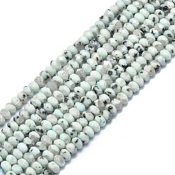 Jaspe Sésame Naturelles sésame jaspe perles brins, facette, rondelle, 6x4mm, Trou: 1mm, Environ 85~90 pcs/chapelet, 15.55 pouce (39.5 cm)