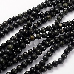 Serpentine Gemstone Beads Strands, Natural Serpentine/Green Lace Stone, Round, Olive Drab, 8mm, Hole: 1mm, about 45pcs/strands, 15 inch