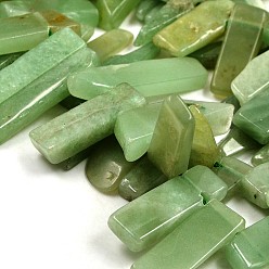 Green Aventurine Chip Natural Green Aventurine Graduated Beads Strands, 18~46x10~12x4~6mm, Hole: 2mm, about 38pcs/strand, 15.3 inch