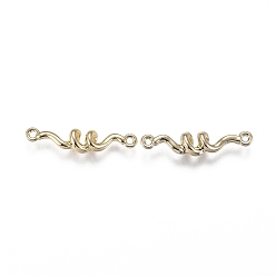 Light Gold Alloy Jewelry Link, Twisted Bar, Light Gold, 6x28x5mm, Inner Diameter: 1.2mm