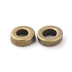 Antique Bronze Tibetan Style Alloy Beads, Lead Free and Cadmium Free and Nickel Free, Donut, Antique Bronze, 6x2mm, Hole: 2.5mm.