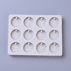 WhiteSmoke Food Grade Silicone Molds, Fondant Molds, for DIY Cake Decoration, Chocolate, Candy, UV Resin & Epoxy Resin Jewelry Making, Constellation, WhiteSmoke, 86x112x9mm, inner size: 23mm in diameter