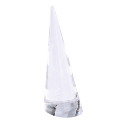 Clear Organic Glass Ring Display, Cone, Clear, 25x70mm